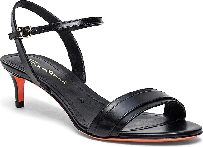 Santoni Women's Leather Mid-heel Sandals