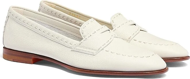 Santoni Women's Tumbled Leather Penny Loafer