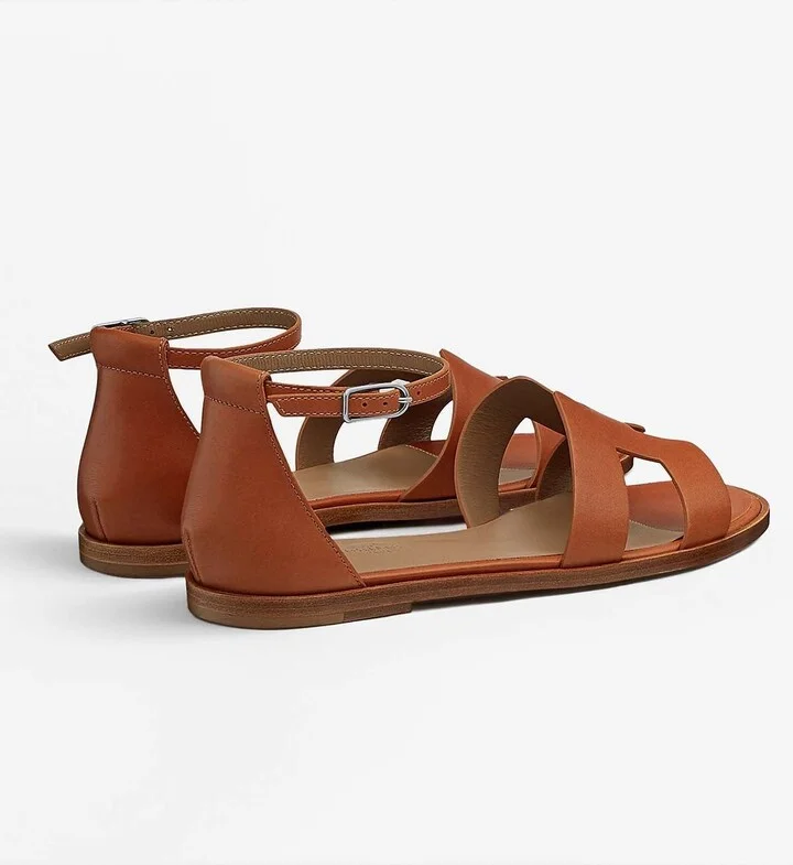 Santorini Sandals in Heritage Calfskin - Image 2