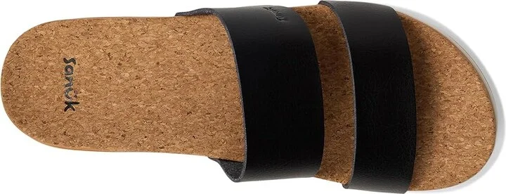Sanuk Alt-itude Women's Wedge Shoes Black : 10 B - Medium, Synthetic - Image 2
