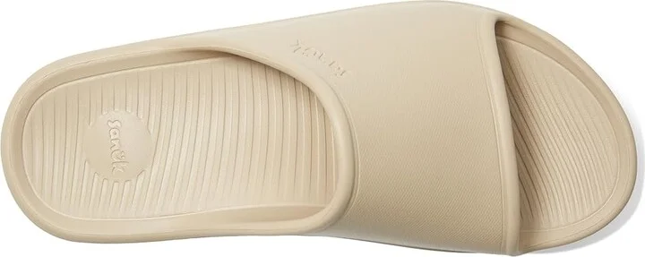 Sanuk Beer Foamie Slide Men's Wedge Shoes Tan : 7 D - Medium, Synthetic - Image 2