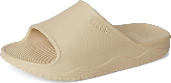 Sanuk Beer Foamie Slide Men's Wedge Shoes Tan : 7 D - Medium, Synthetic - Image 5