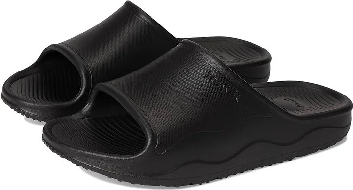 Sanuk Beer Foamie Slide Women's Wedge Shoes Black : 10 B - Medium, Synthetic