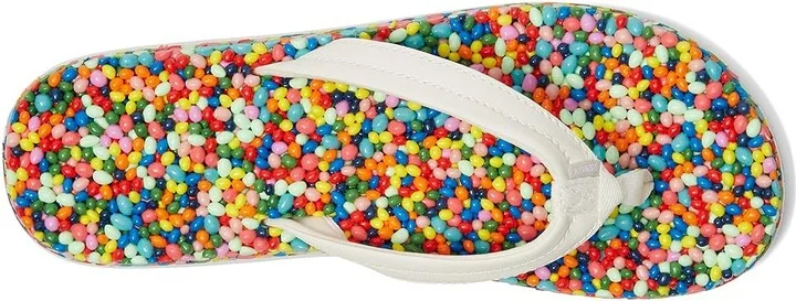 Sanuk Bubblecush Women's Sandals Rainbow Confetti : 6 B - Medium, Leather/Rubber - Image 2
