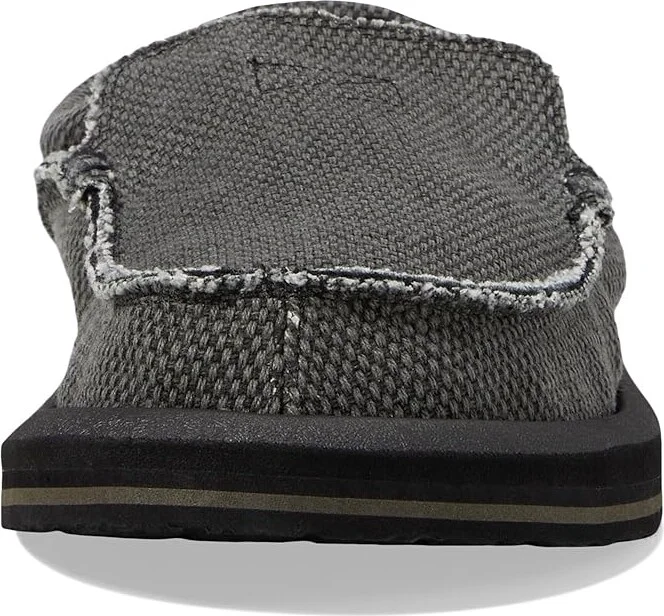 Sanuk Chiba Men's Slip on Shoes Black 1 : 7 D - Medium, Textile - Image 5