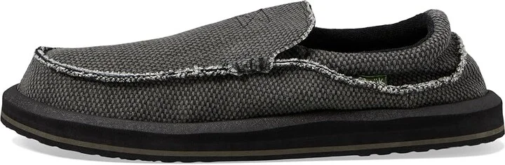 Sanuk Chiba Men's Slip on Shoes Black 1 : 7 D - Medium, Textile - Image 6