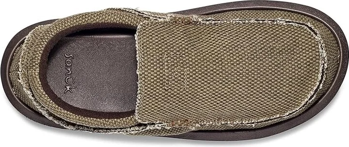 Sanuk Chiba Men's Slip on Shoes Brown 1 : 7 D - Medium, Textile - Image 2