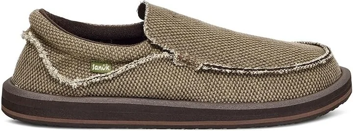 Sanuk Chiba Men's Slip on Shoes Brown 1 : 7 D - Medium, Textile - Image 5
