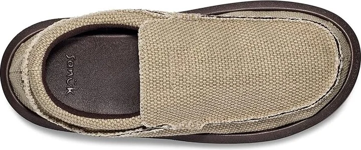 Sanuk Chiba Men's Slip on Shoes Tan 1 : 11 D - Medium, Textile - Image 2