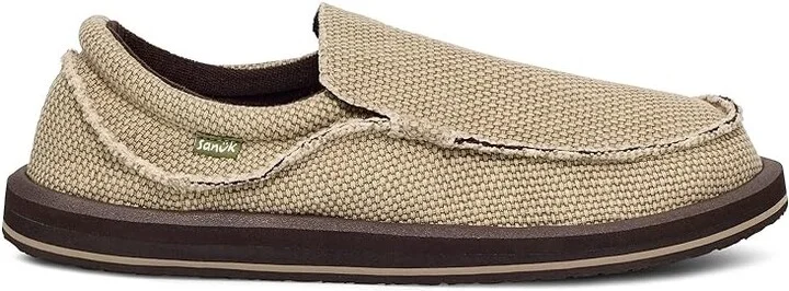 Sanuk Chiba Men's Slip on Shoes Tan 1 : 11 D - Medium, Textile - Image 5