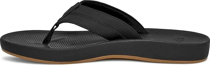 Sanuk Cosmic Coast Men's Shoes Black : 7 D - Medium, Leather - Image 4