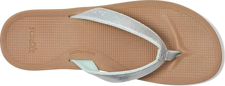 Sanuk Cosmic Shores Iridescent Women's Wedge Shoes Silver : 10 B - Medium, Synthetic - Image 2
