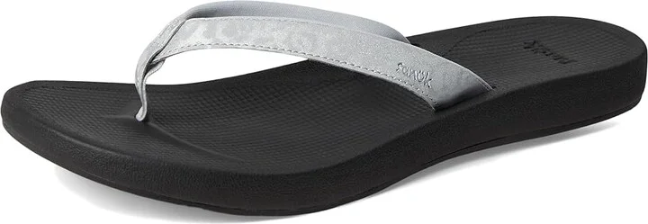 Sanuk Cosmic Shores Leopard Women's Sandals Black : 8 B - Medium, Rubber - Image 5