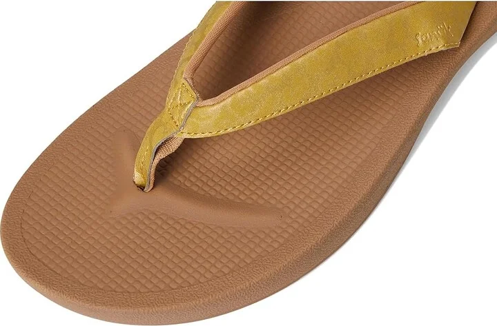 Sanuk Cosmic Shores Leopard Women's Sandals Gold : 8 B - Medium, Rubber - Image 7