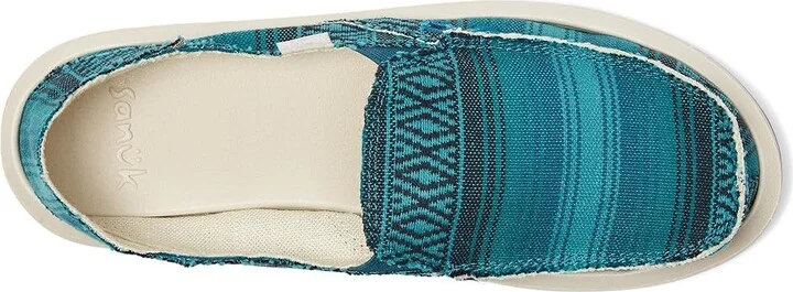 Sanuk Donna Blanket Women's Slip on Shoes Deep Lake : 5 B - Medium, Textile - Image 2