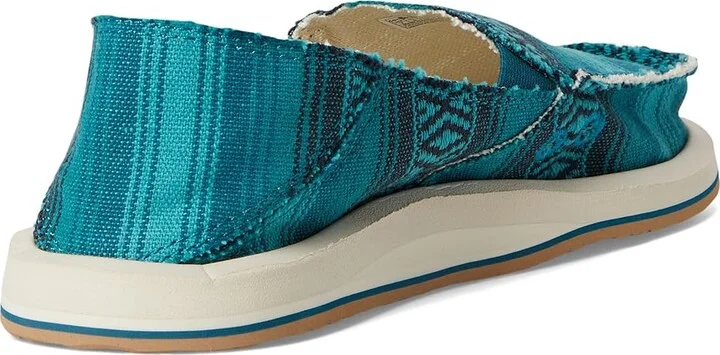 Sanuk Donna Blanket Women's Slip on Shoes Deep Lake : 5 B - Medium, Textile - Image 4