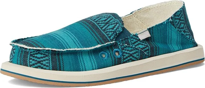 Sanuk Donna Blanket Women's Slip on Shoes Deep Lake : 5 B - Medium, Textile - Image 5