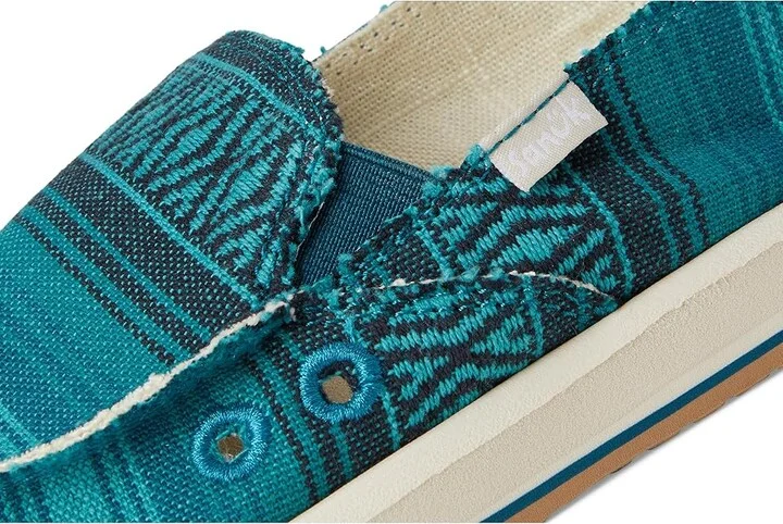 Sanuk Donna Blanket Women's Slip on Shoes Deep Lake : 5 B - Medium, Textile - Image 7