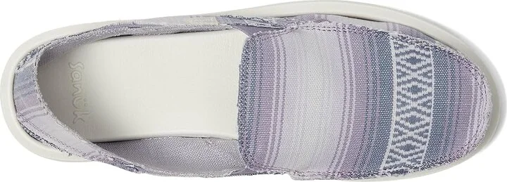 Sanuk Donna Blanket Women's Slip on Shoes Lavender Grey : 7 B - Medium, Textile - Image 2