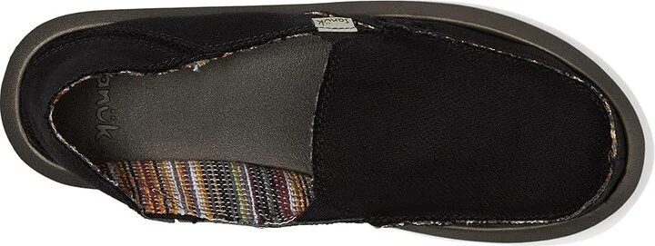 Sanuk Donna Hemp Two-Tone Women's Shoes Black : 5 B - Medium, Synthetic - Image 2