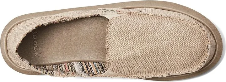 Sanuk Donna Hemp Two-Tone Women's Shoes Natural : 7 B - Medium, Synthetic - Image 2