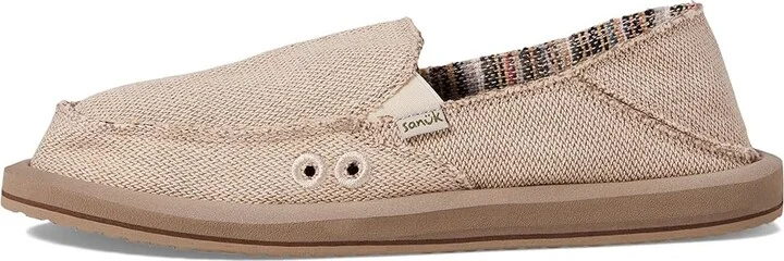 Sanuk Donna Hemp Two-Tone Women's Shoes Natural : 7 B - Medium, Synthetic - Image 6