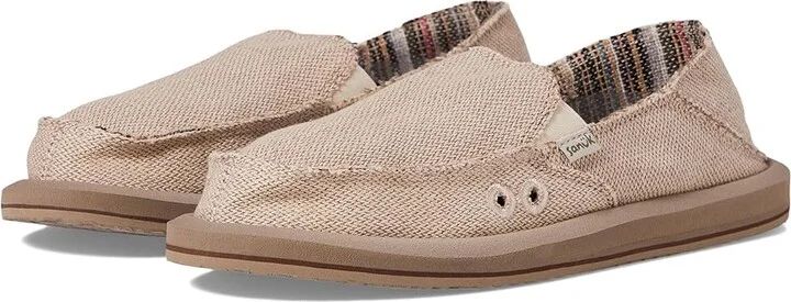Sanuk Donna Hemp Two-Tone Women's Shoes Natural : 7 B - Medium, Synthetic