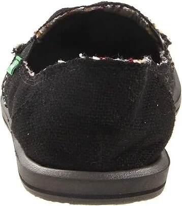 Sanuk Donna Hemp Women's Slip on Shoes Black : 5 B - Medium, Canvas - Image 5