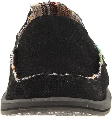 Sanuk Donna Hemp Women's Slip on Shoes Black : 5 B - Medium, Canvas - Image 6