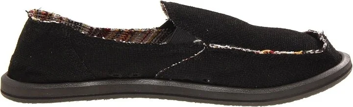 Sanuk Donna Hemp Women's Slip on Shoes Black : 5 B - Medium, Canvas - Image 8