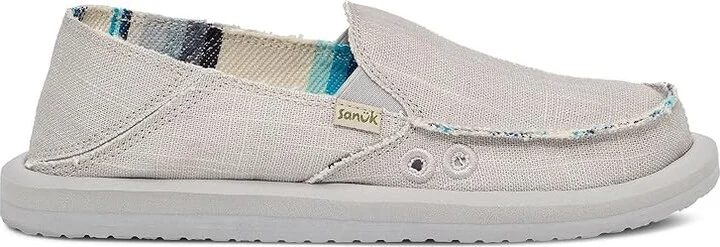 Sanuk Donna Hemp Women's Slip on Shoes Grey : 5 B - Medium, Canvas - Image 6