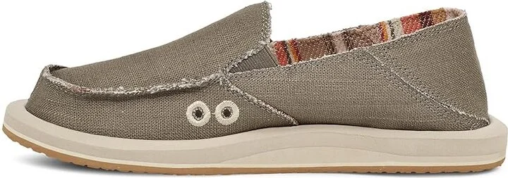 Sanuk Donna Hemp Women's Slip on Shoes Smokey Olive : 5 B - Medium, Canvas - Image 5