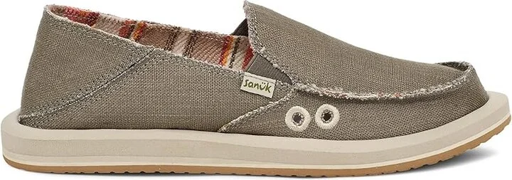 Sanuk Donna Hemp Women's Slip on Shoes Smokey Olive : 5 B - Medium, Canvas - Image 6