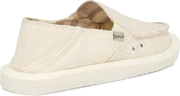 Sanuk Donna Hemp Women's Slip on Shoes White : 5 B - Medium, Canvas - Image 4