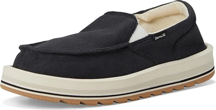 Sanuk Donna Mesa Women's Flat Shoes Black : 7 B - Medium, Cotton/Hemp - Image 5