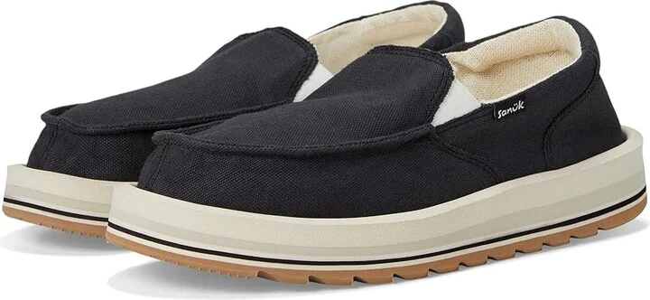 Sanuk Donna Mesa Women's Flat Shoes Black : 7 B - Medium, Cotton/Hemp