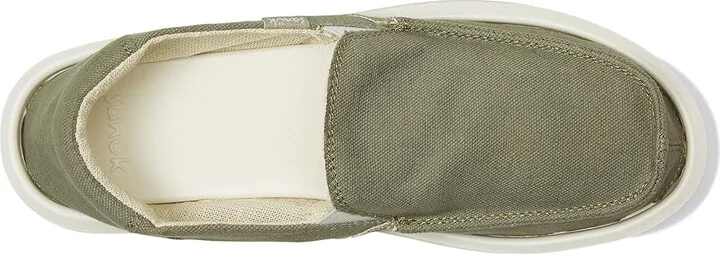 Sanuk Donna Mesa Women's Flat Shoes Olive : 5 B - Medium, Cotton/Hemp - Image 2