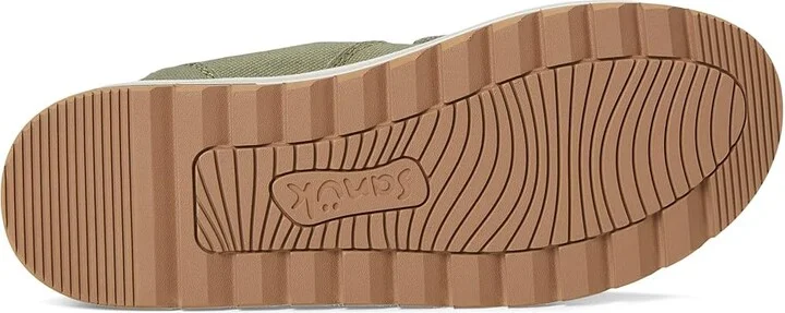Sanuk Donna Mesa Women's Flat Shoes Olive : 5 B - Medium, Cotton/Hemp - Image 3