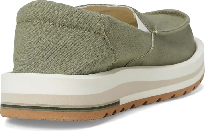 Sanuk Donna Mesa Women's Flat Shoes Olive : 5 B - Medium, Cotton/Hemp - Image 4