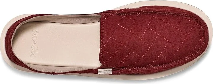 Sanuk Donna Quilted Women's Shoes Fired Brick : 11 B - Medium, Rubber/Synthetic - Image 2