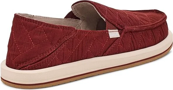 Sanuk Donna Quilted Women's Shoes Fired Brick : 11 B - Medium, Rubber/Synthetic - Image 4