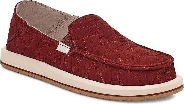 Sanuk Donna Quilted Women's Shoes Fired Brick : 11 B - Medium, Rubber/Synthetic