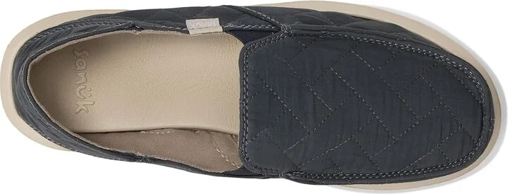 Sanuk Donna Quilted Women's Shoes Slate : 9 B - Medium, Rubber/Synthetic - Image 2