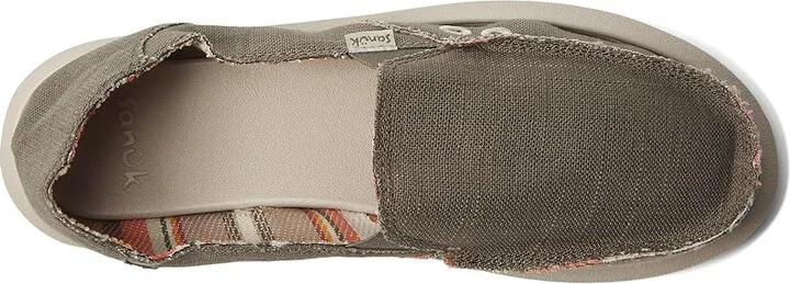 Sanuk Donna Soft Top Hemp Women's Shoes Smokey Olive : 10 B - Medium - Image 2