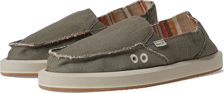 Sanuk Donna Soft Top Hemp Women's Shoes Smokey Olive : 10 B - Medium