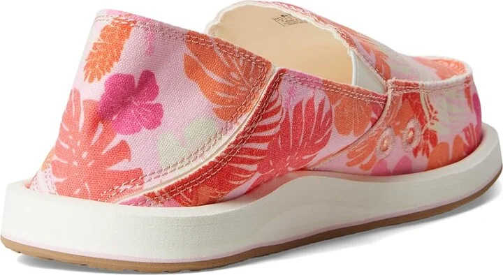 Sanuk Donna Tropics Women's Flat Shoes Sugar Coral : 5 B - Medium, Cotton/Polyester/Rubber - Image 4