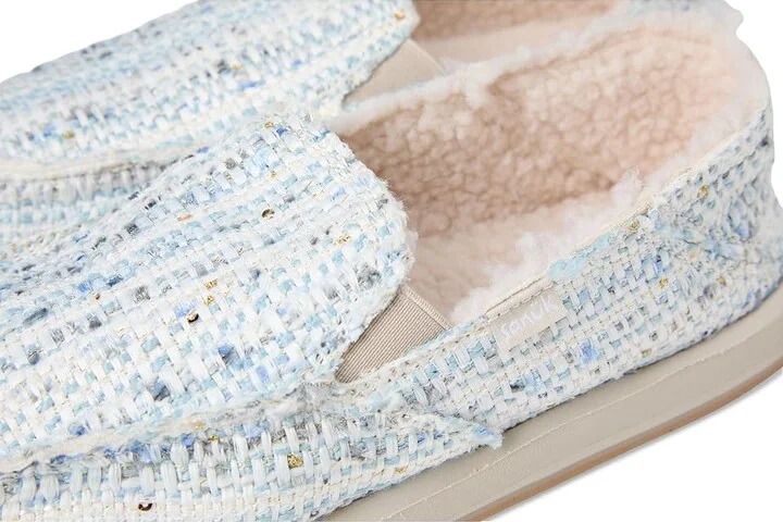 Sanuk Donna Tweed Chill Women's Shoes White : 10 B - Medium - Image 7