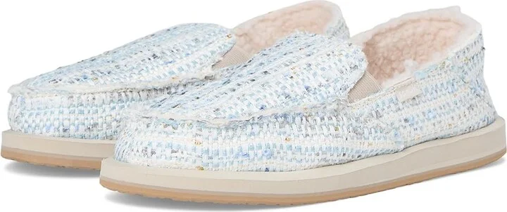 Sanuk Donna Tweed Chill Women's Shoes White : 10 B - Medium