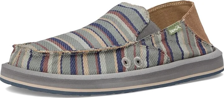 Sanuk Donny Blanket Men's Shoes Grey : 7 D - Medium, Cotton - Image 5