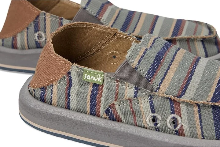 Sanuk Donny Blanket Men's Shoes Grey : 7 D - Medium, Cotton - Image 7